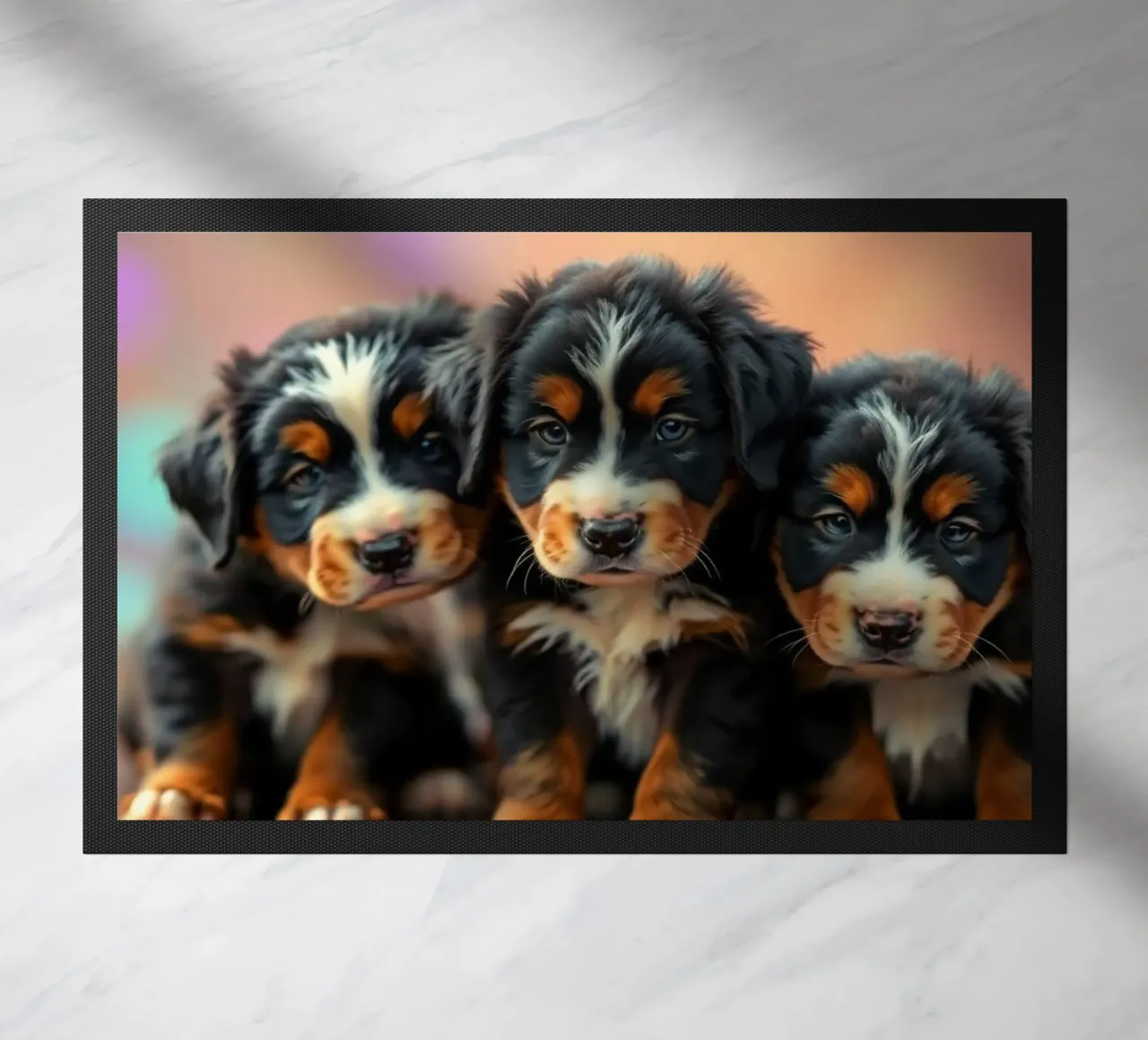 cute little puppies #97 doormat by Yumis.Beargang.and.Me