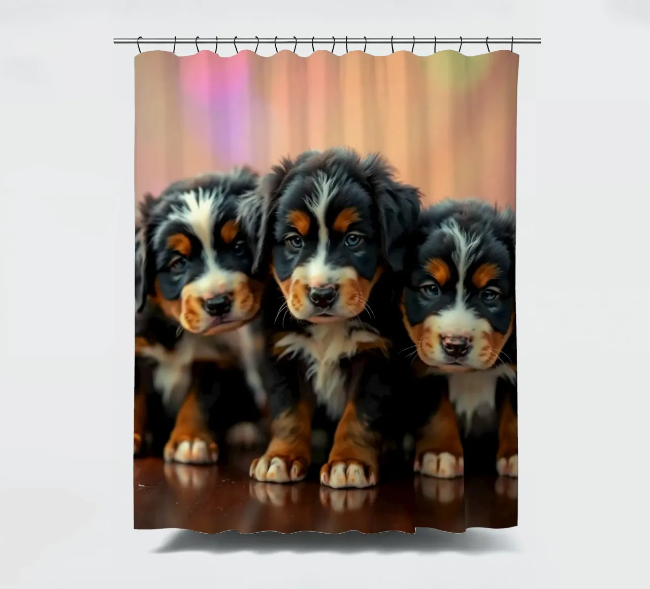cute little puppies #97 shower curtain by Yumis.Beargang.and.Me
