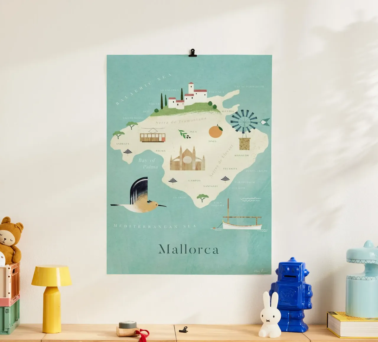 Map Of Mallorca carta hahnemühle da Henry Rivers
