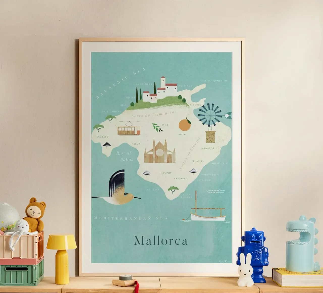 Map Of Mallorca carta hahnemühle da Henry Rivers