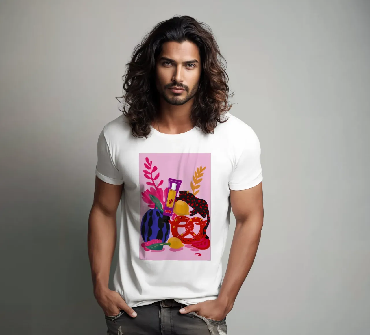 Sfilata di frutta in grassetto t-shirt da Aurora Muse
