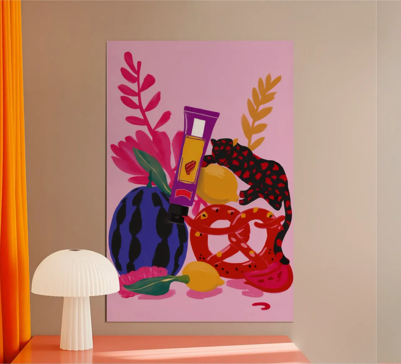 Sfilata di frutta in grassetto poster con telaio in legno da Aurora Muse