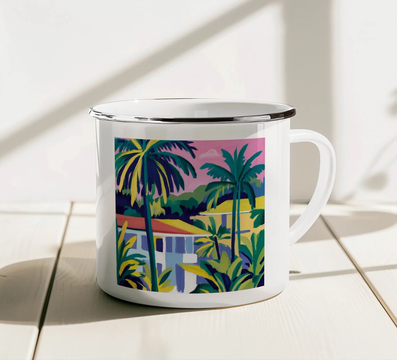 Villa Twilight Palm tazza in smalto da Jasper Rune
