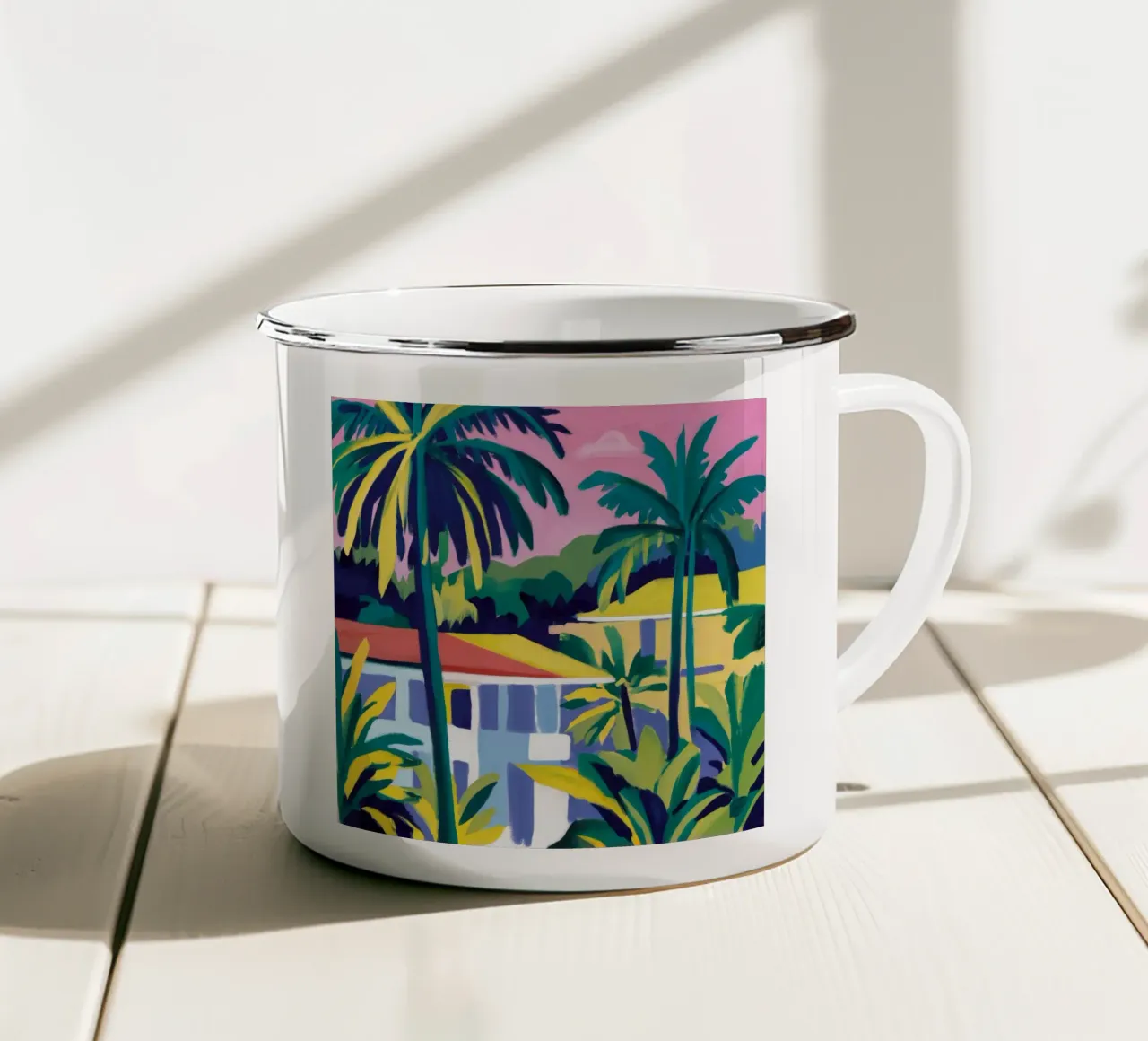 Villa Twilight Palm tazza in smalto da Jasper Rune