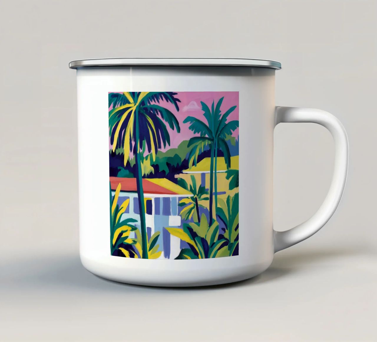 Villa Twilight Palm tazza in smalto da Jasper Rune