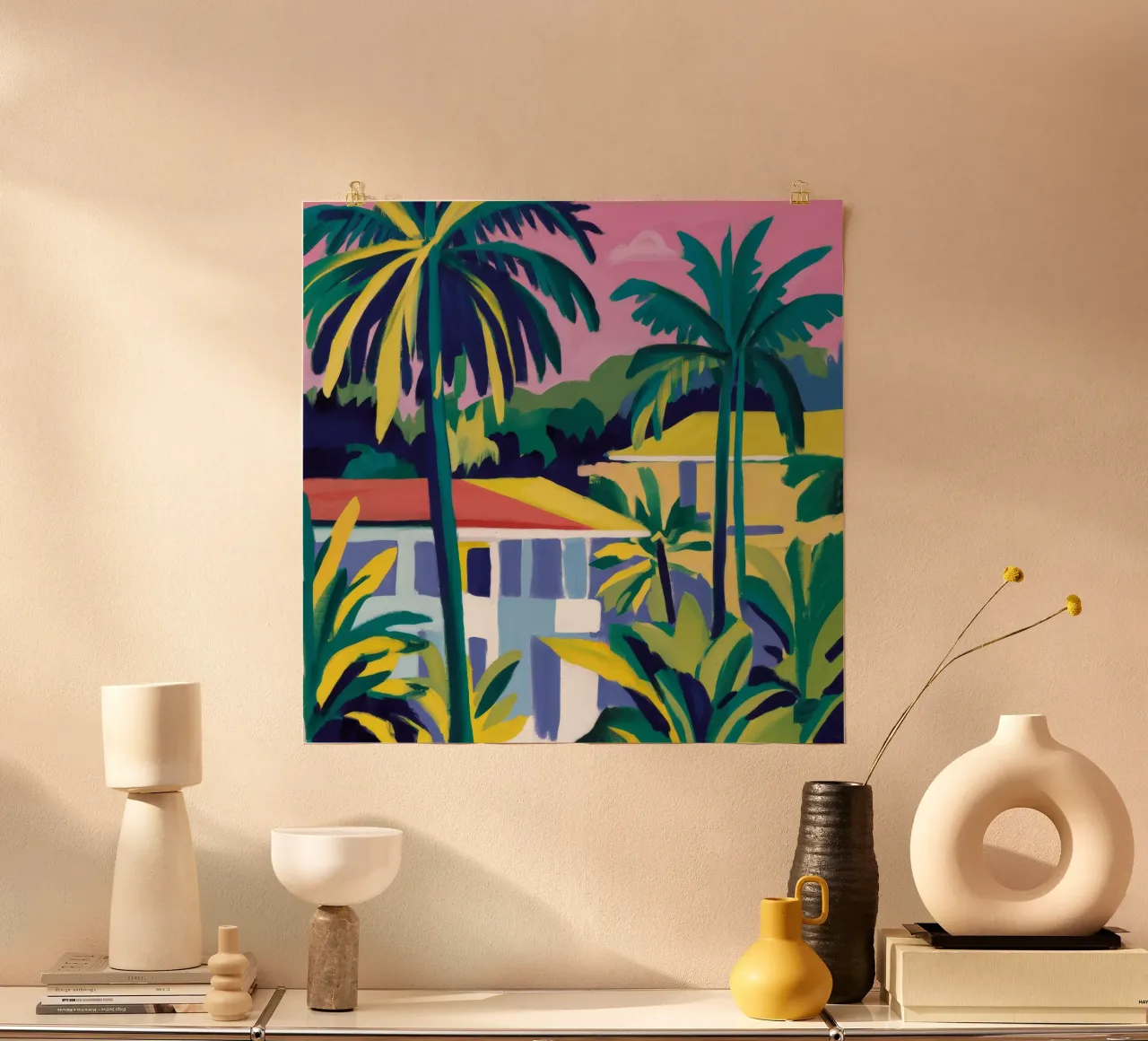 Villa Twilight Palm poster da Jasper Rune