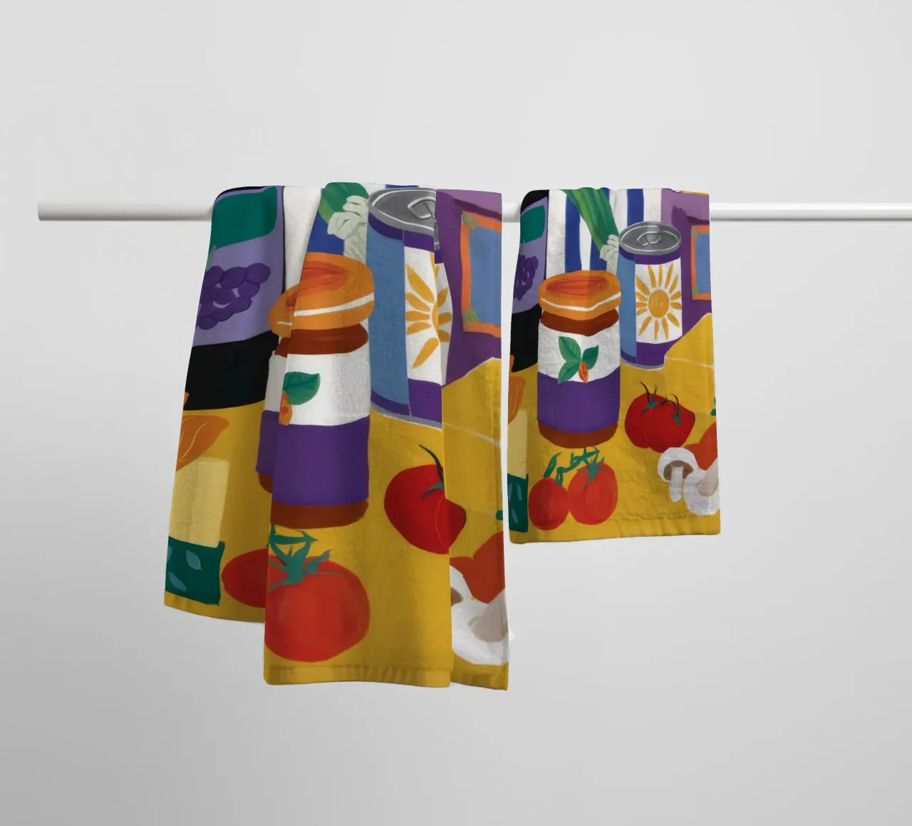 Kitchen Shelf Colors towel by Aurora Muse