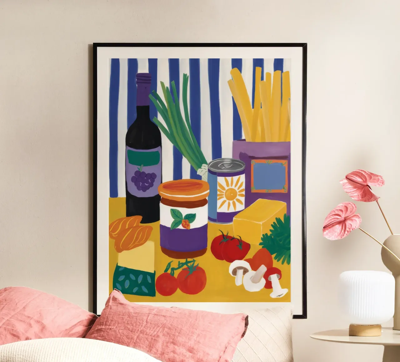 Colori per scaffali da cucina poster con telaio in alluminio da Aurora Muse