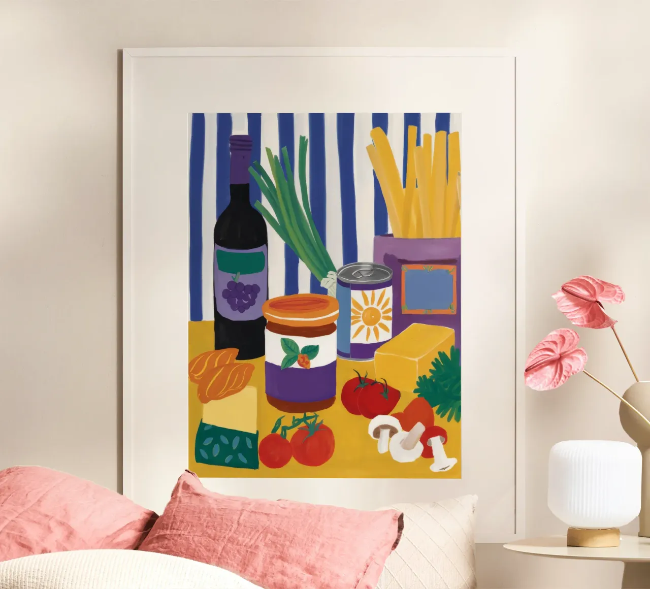 Colori per scaffali da cucina poster con telaio in alluminio da Aurora Muse