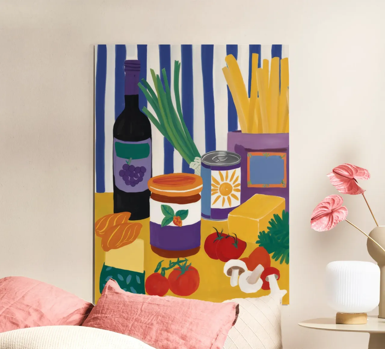 Colori per scaffali da cucina poster con telaio in alluminio da Aurora Muse