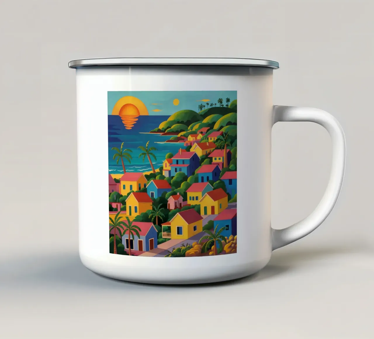 L'ora d'oro della costa tazza in smalto da Jasper Rune