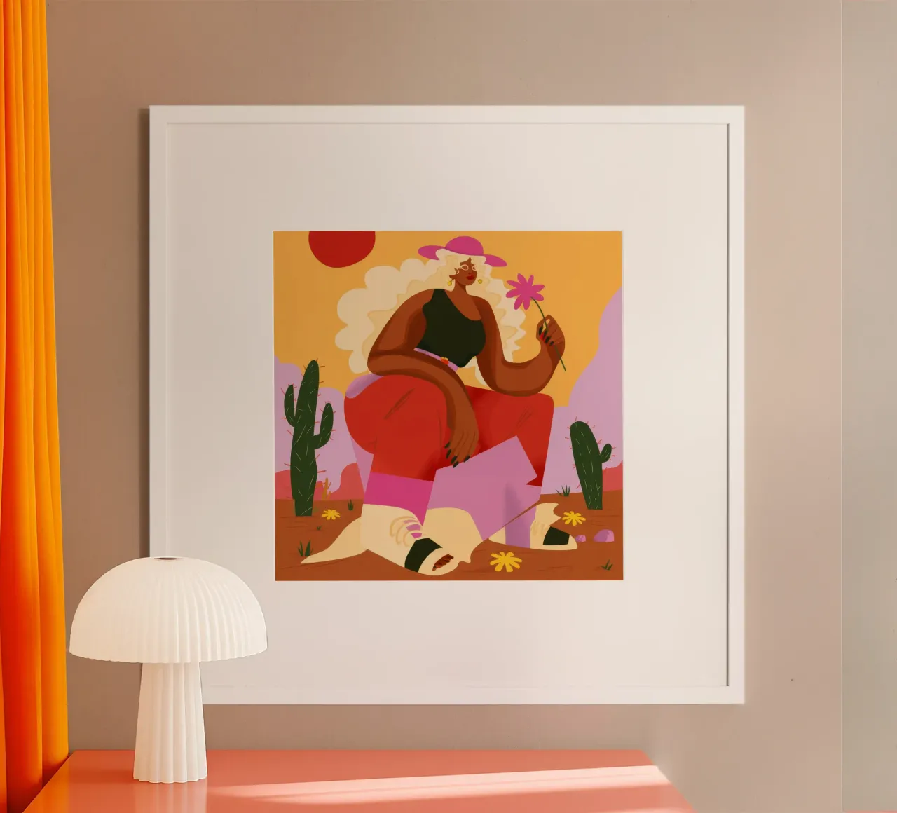 El poder de las flores del desierto poster con marco de plástico de Aurora Muse