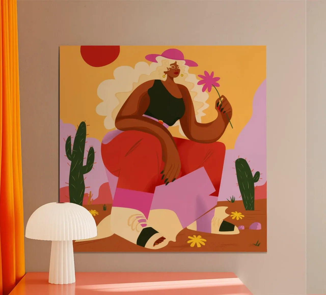 El poder de las flores del desierto poster con marco de plástico de Aurora Muse