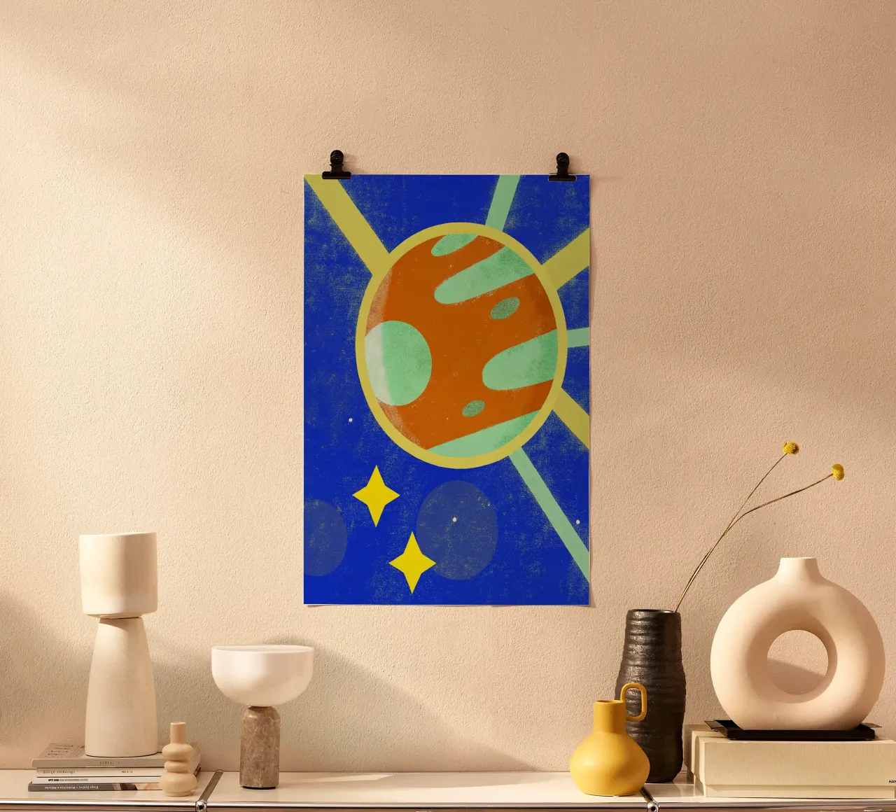 plane in the space poster by ralliness