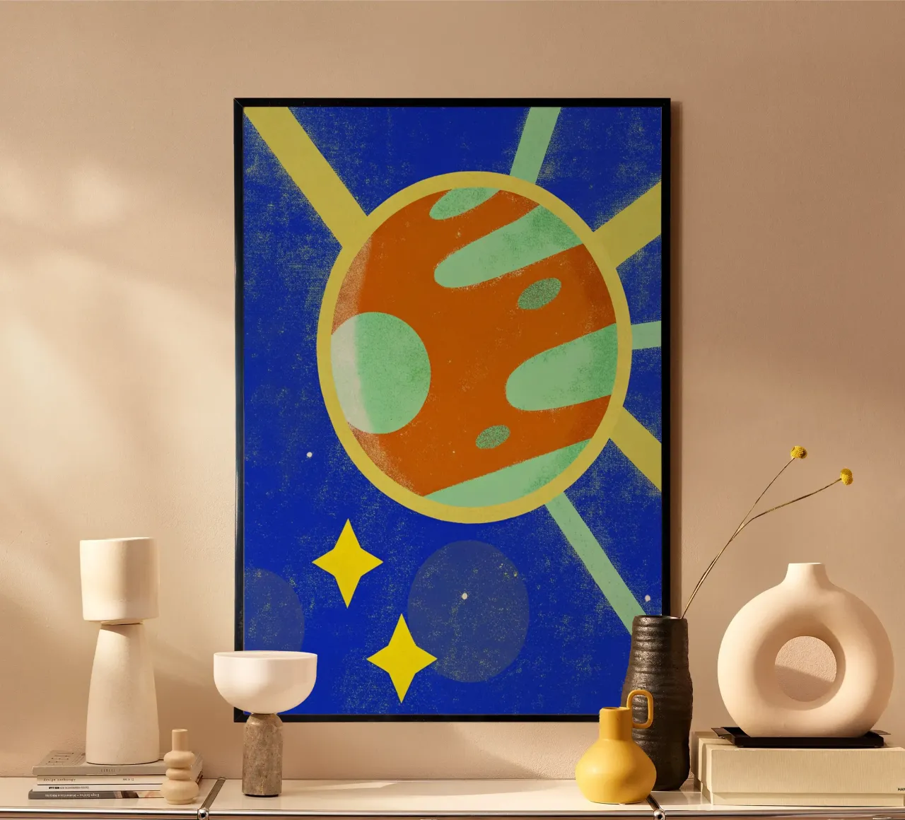 plane in the space poster by ralliness