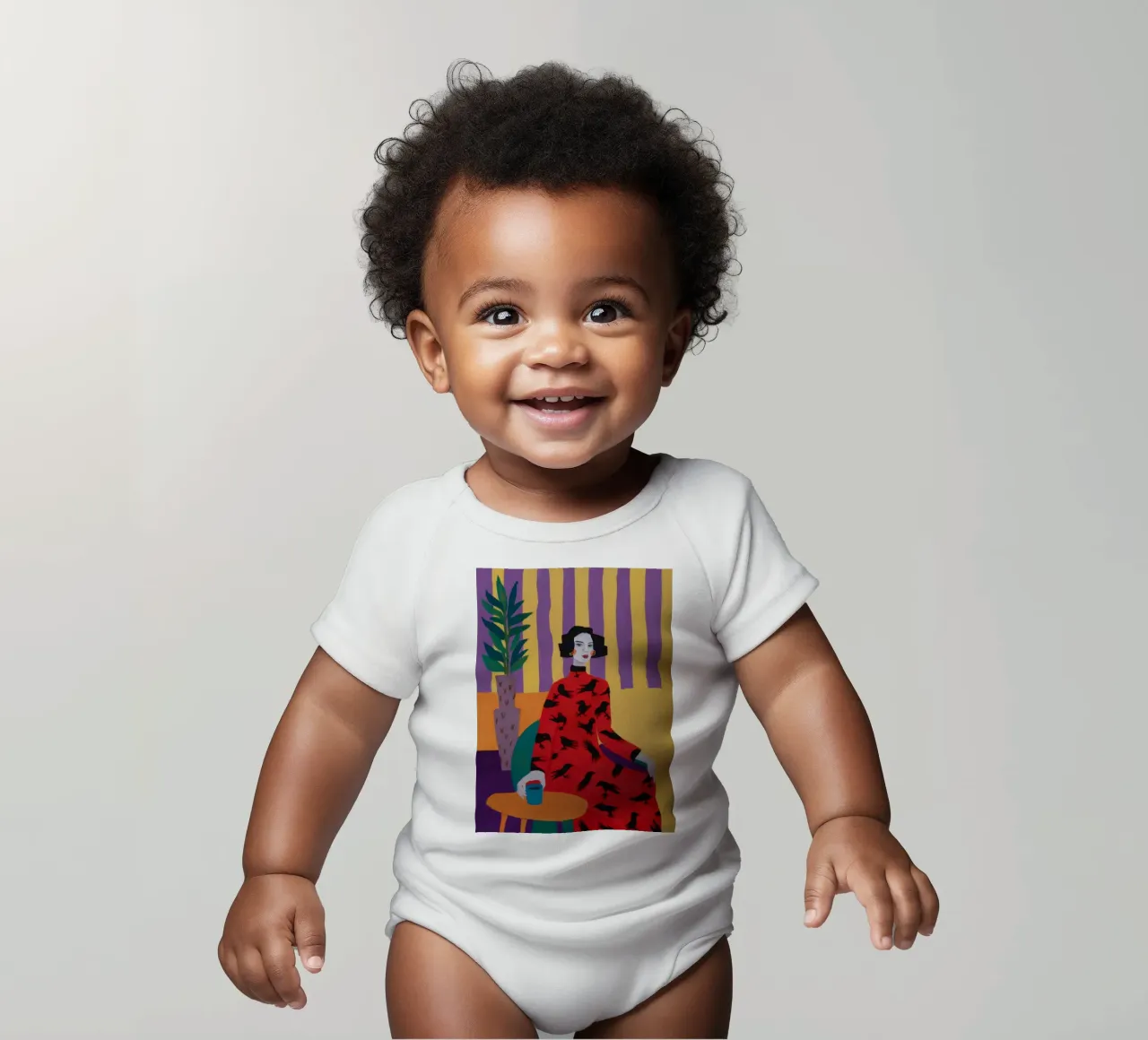 Motif de l'oiseau rouge body bébé de Aurora Muse