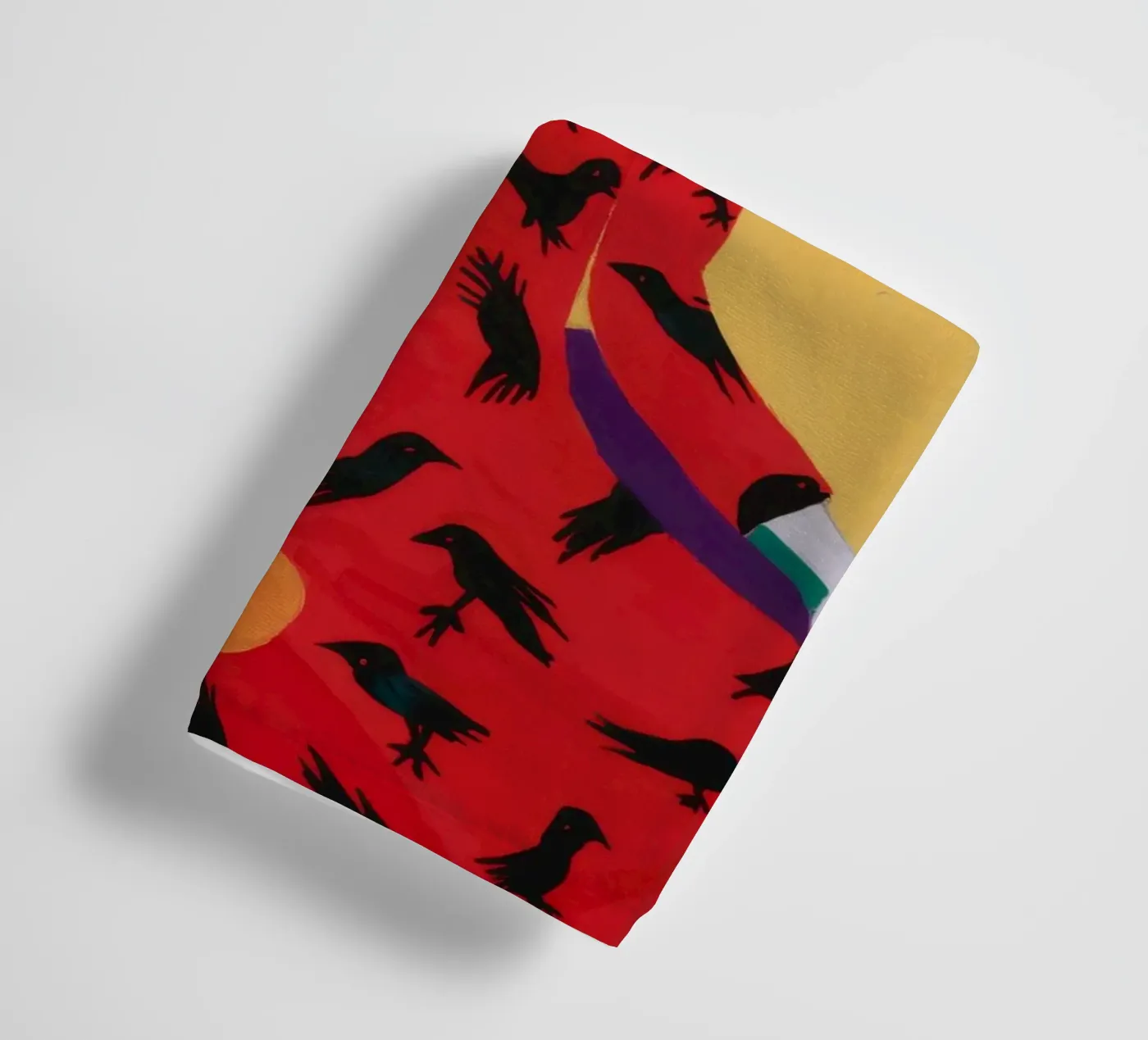 Red Bird Pattern badhanddoek van Aurora Muse