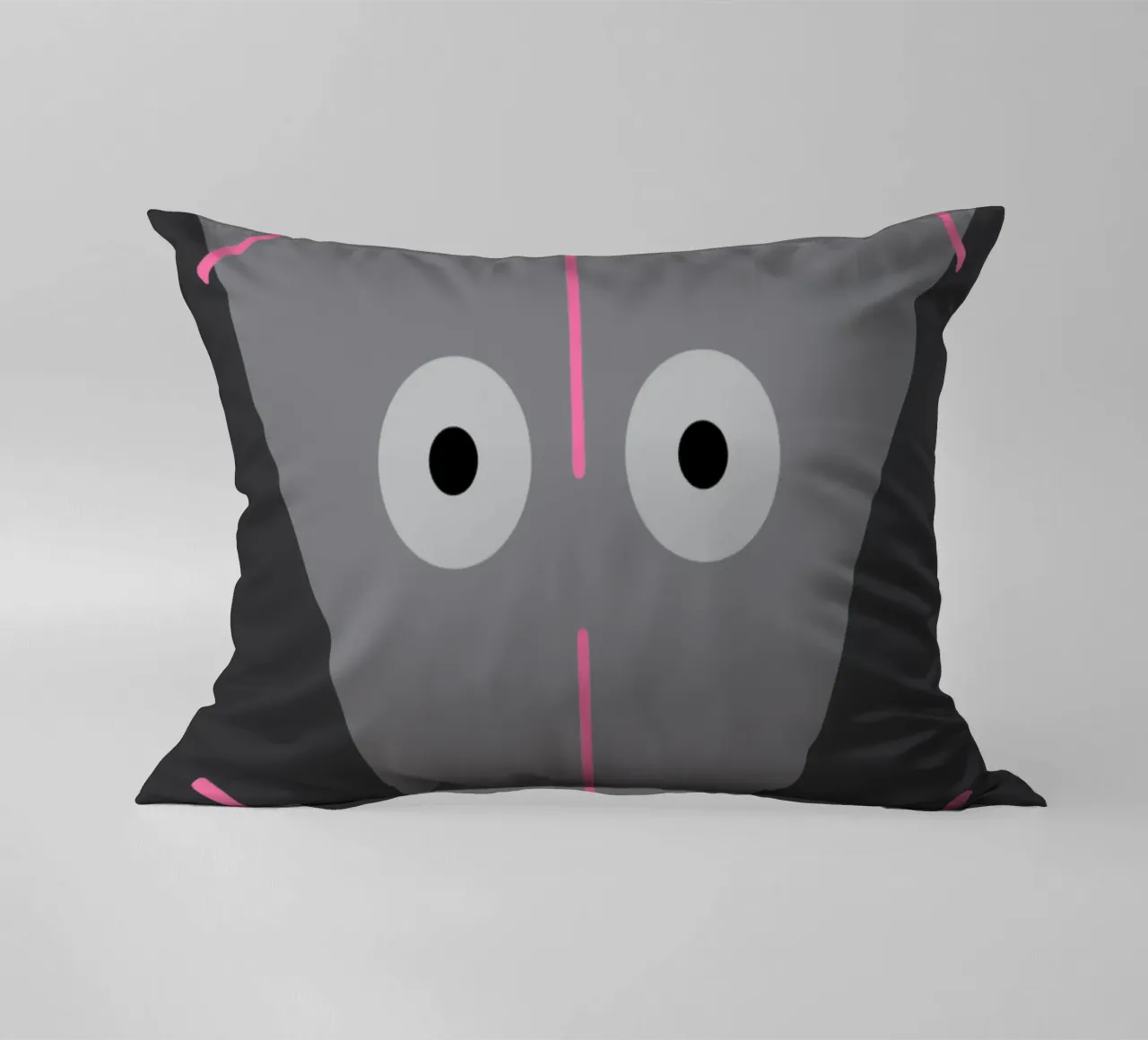 rat face retro ilutration decorative cushion by ralliness