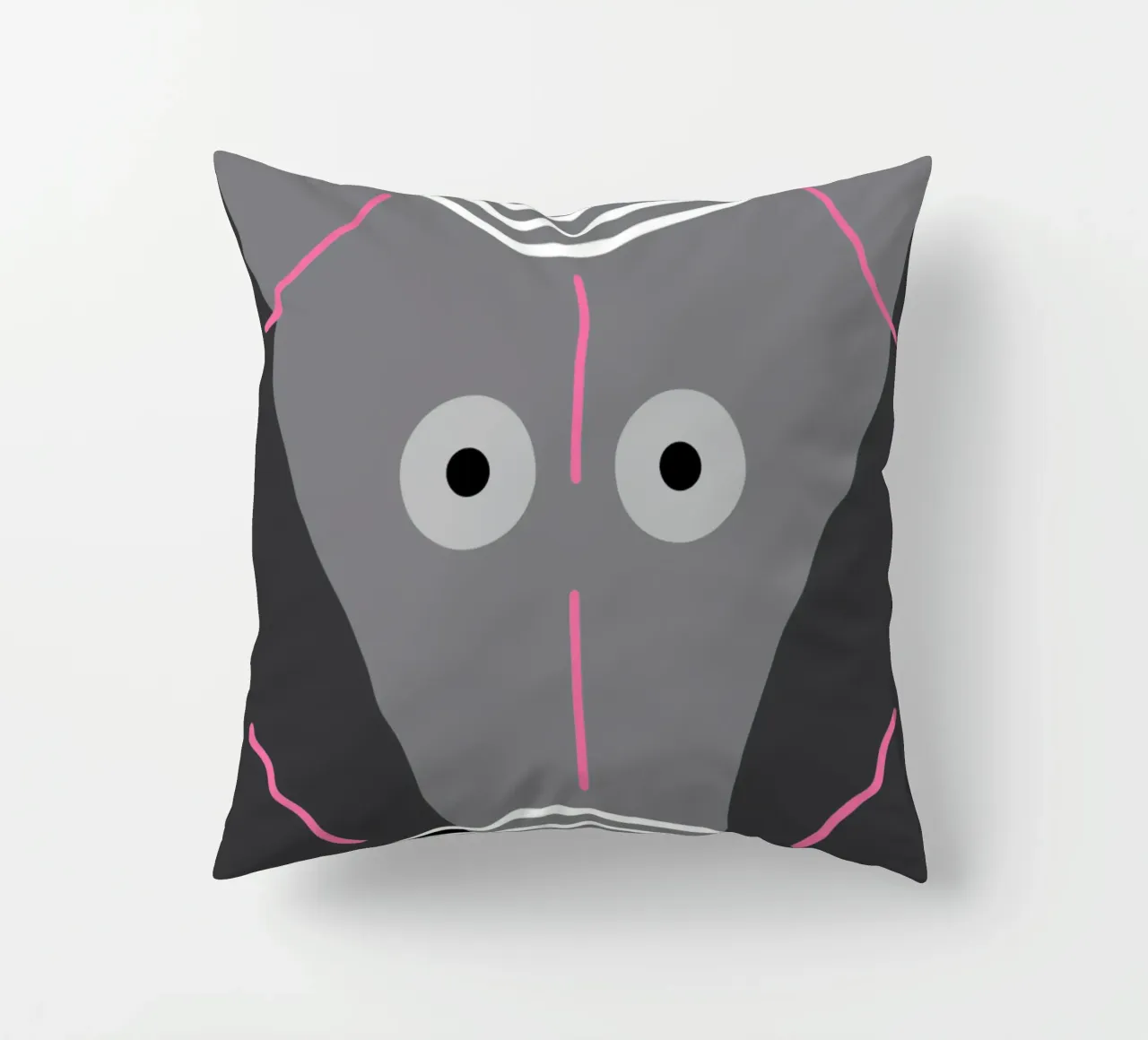 rat face retro ilutration decorative cushion by ralliness