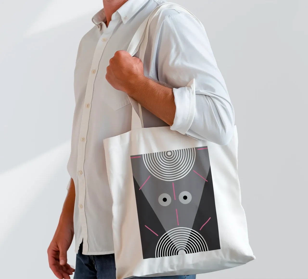 rat face retro ilutration tote bag by ralliness