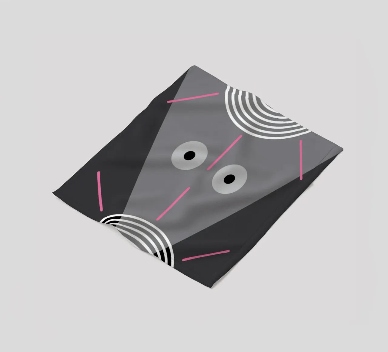 rat face retro ilutration fleece blanket by ralliness