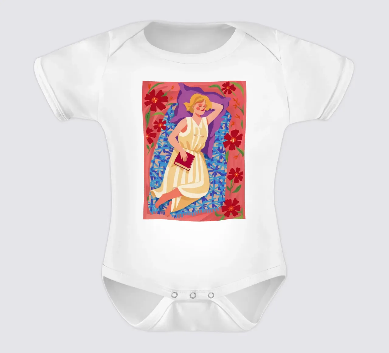 Buch Nap Bliss Kurzarm Babybody von Aurora Muse
