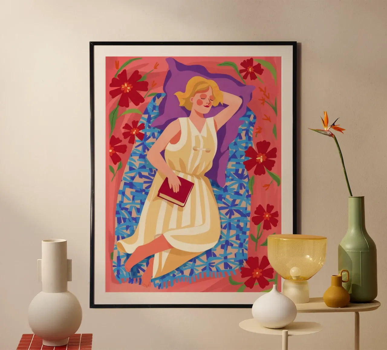 Prenota Nap Bliss poster con telaio in plastica da Aurora Muse