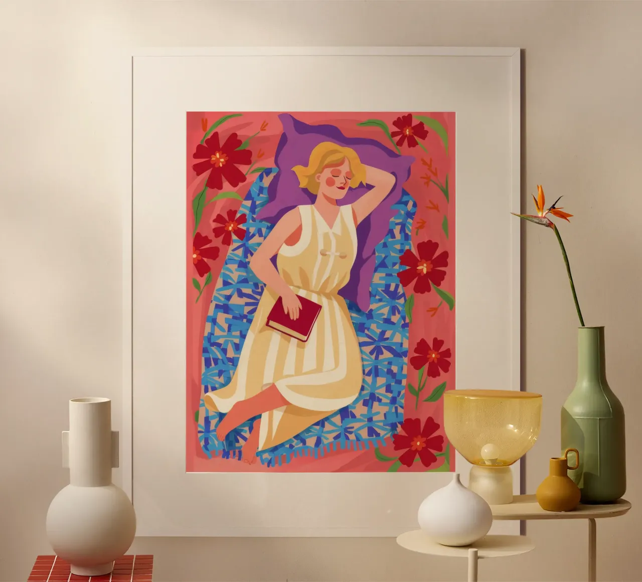 Prenota Nap Bliss poster con telaio in plastica da Aurora Muse