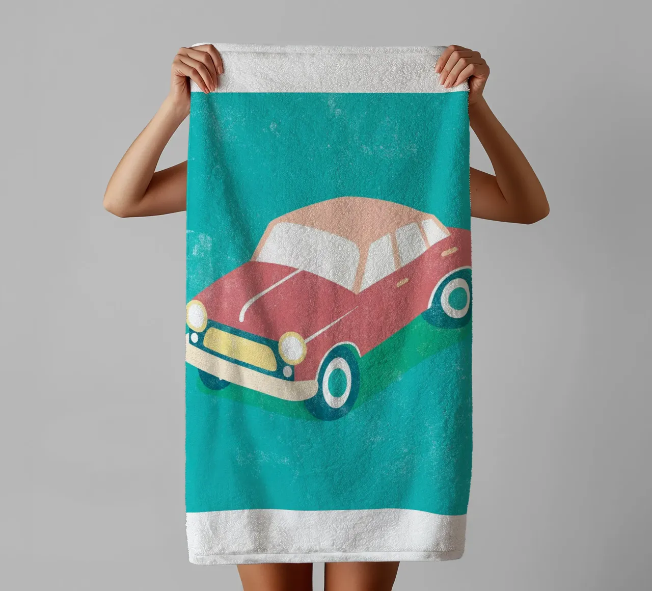 arte automobilistica retrò asciugamano da bagno da ralliness