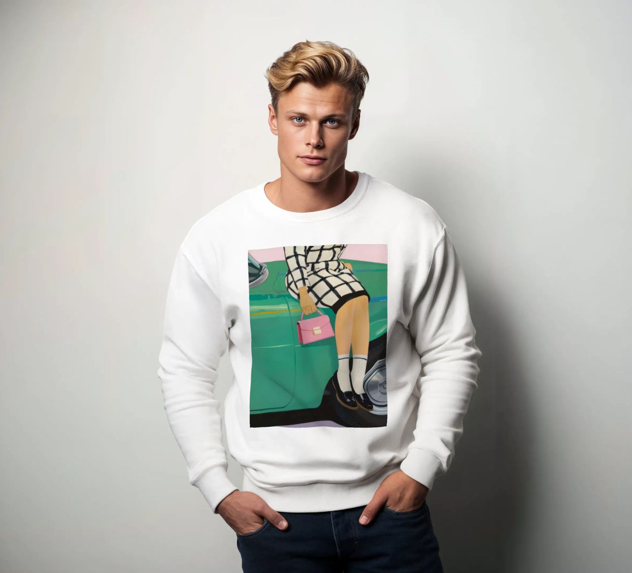 Retro-Auto-Pose Sweatshirt von Aurora Muse
