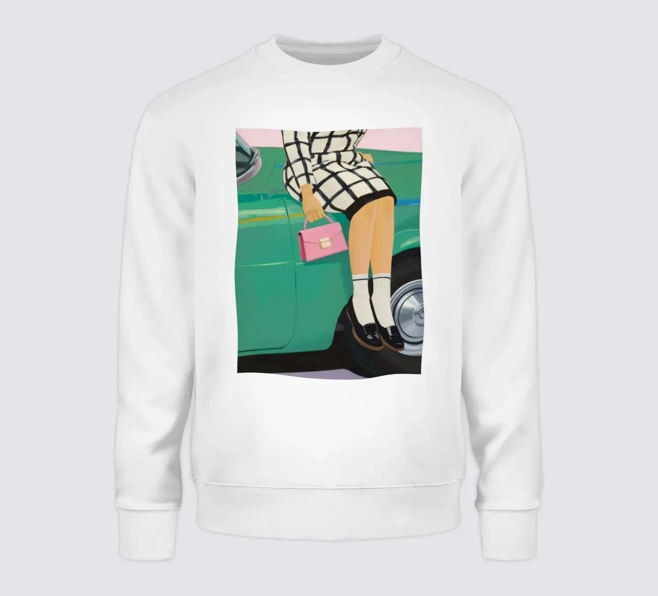 Pose da auto retrò felpa da Aurora Muse