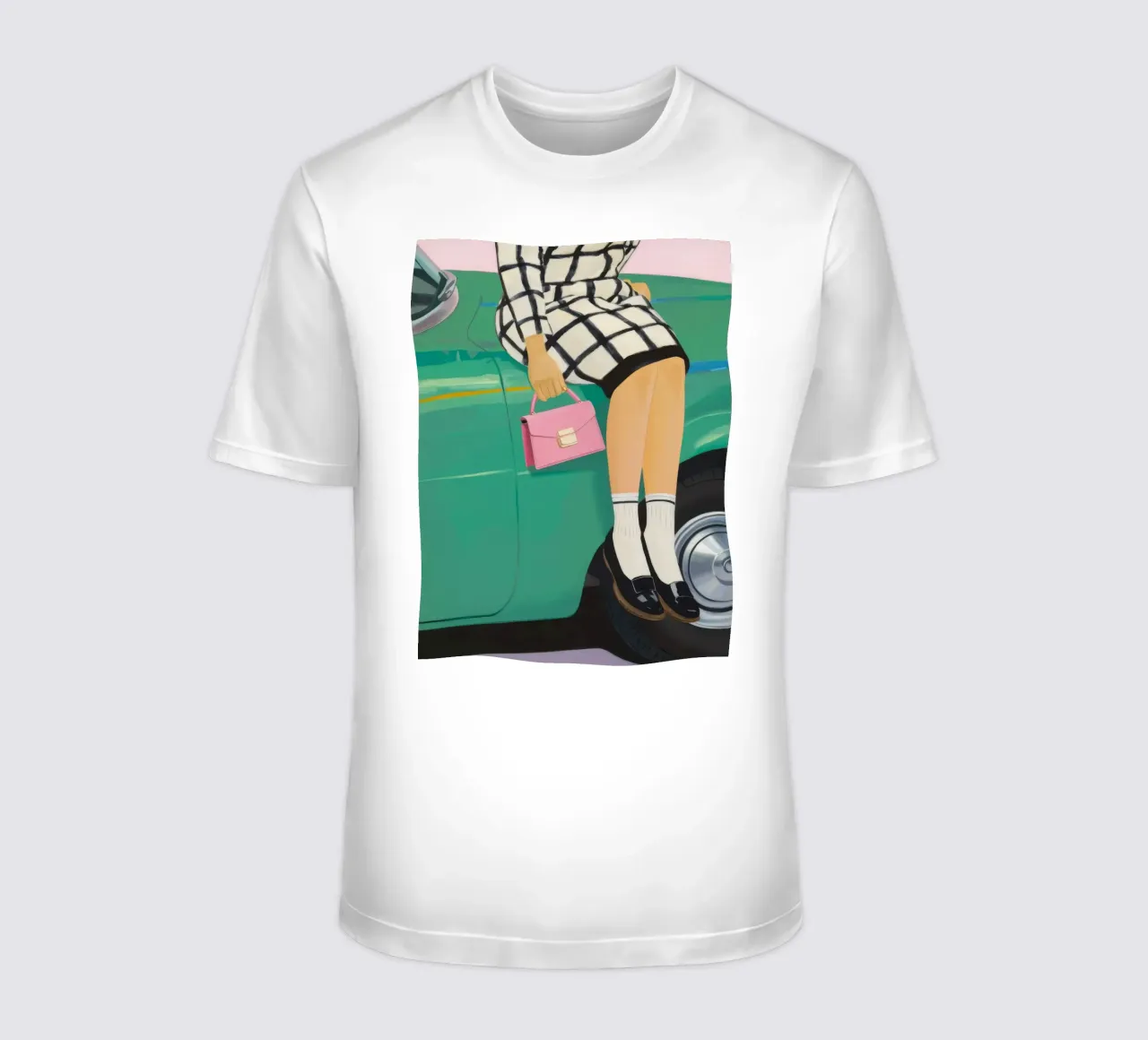 Pose de coche retro camiseta de Aurora Muse
