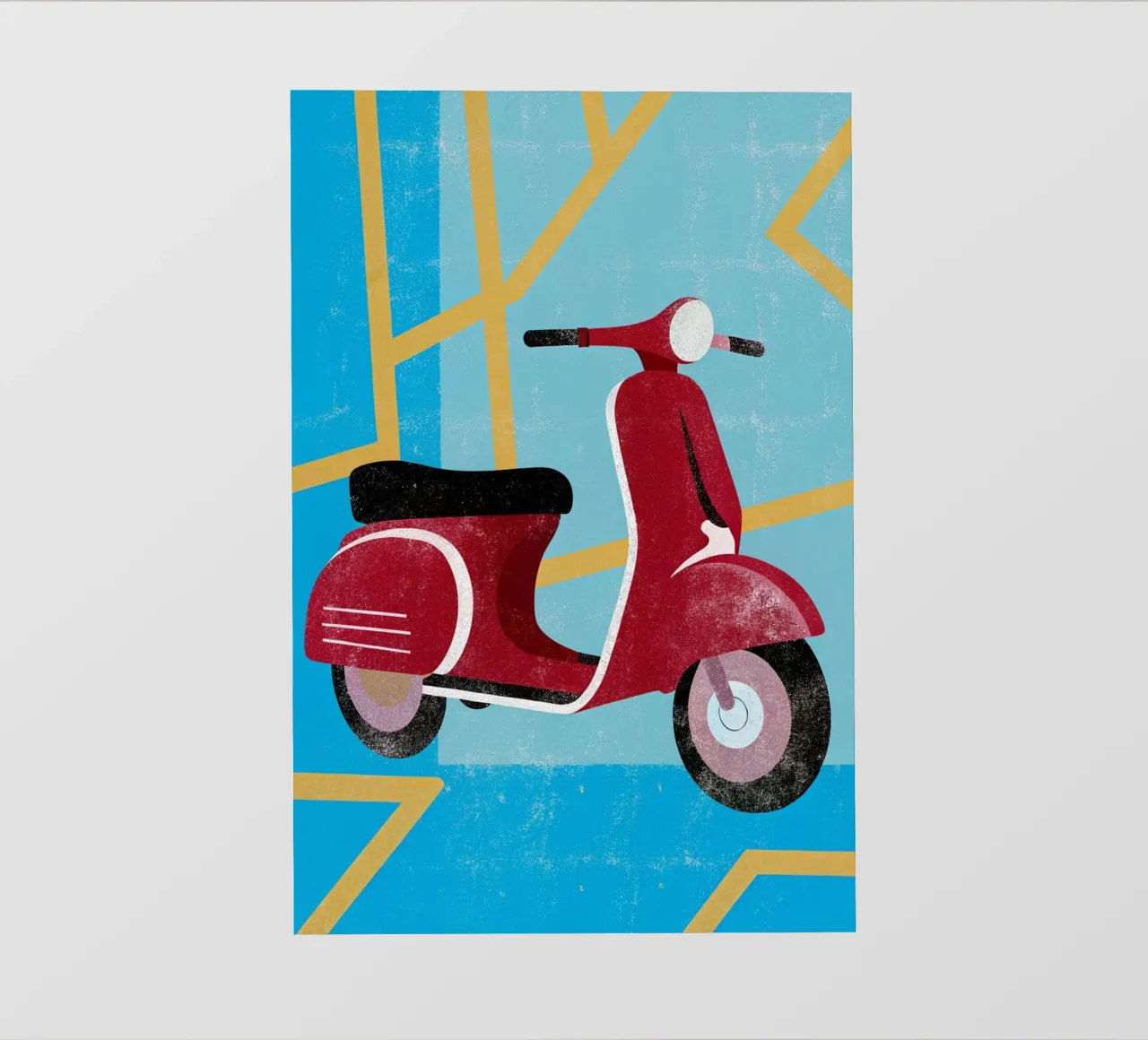 scooter retro art pellicola backlit da ralliness