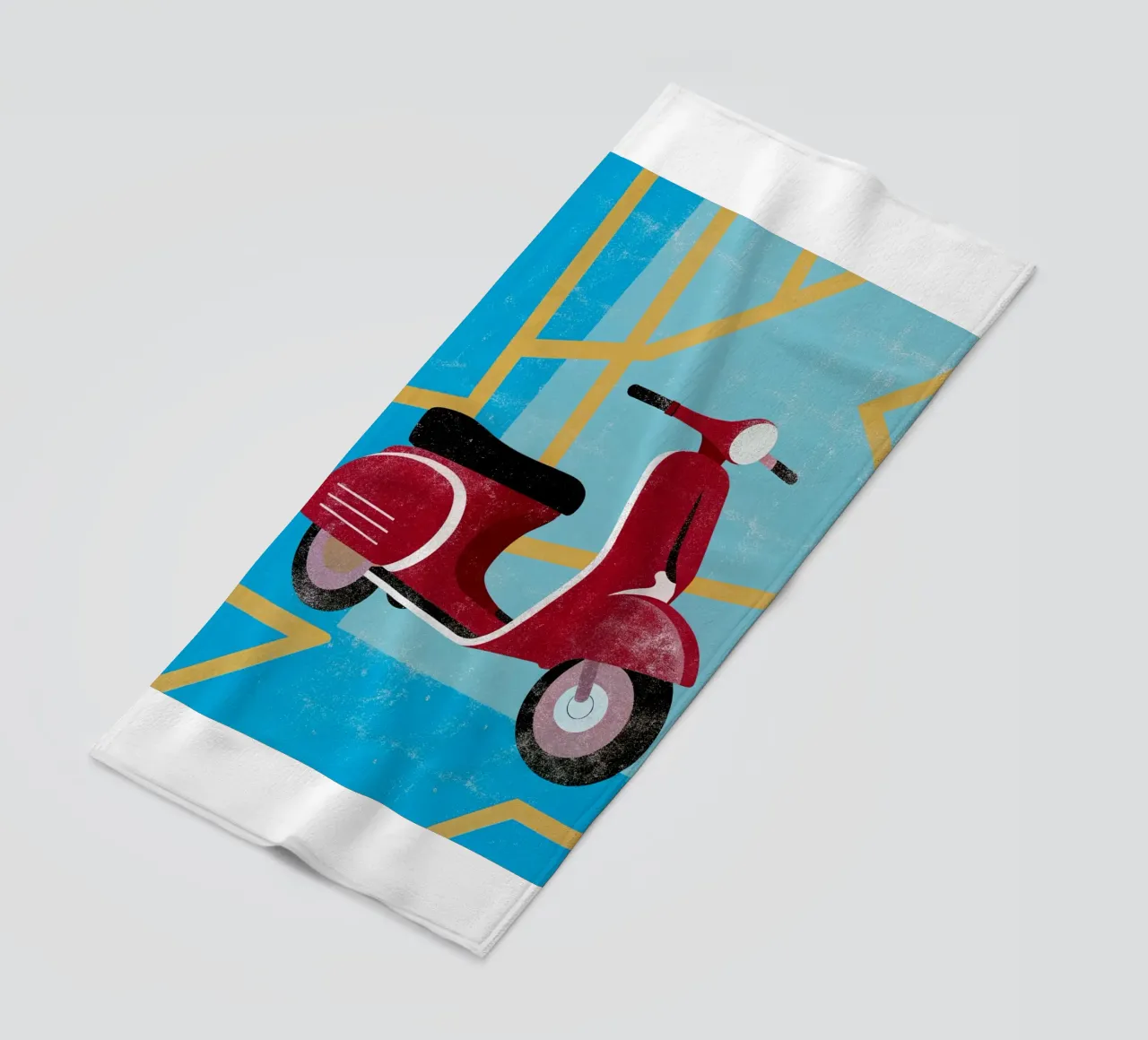 scooter retro art telo mare da ralliness