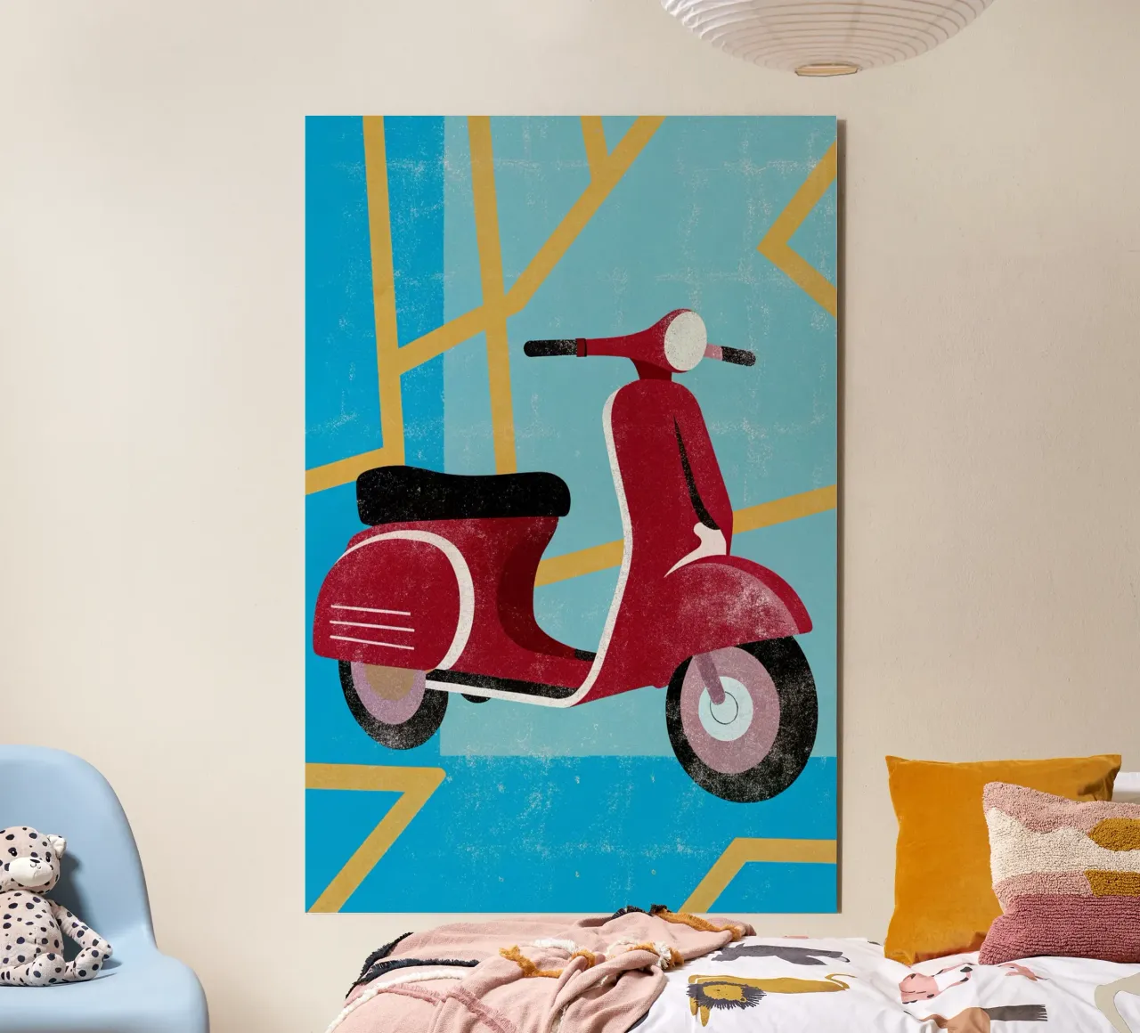 scooter retro art alluminio dibond da ralliness