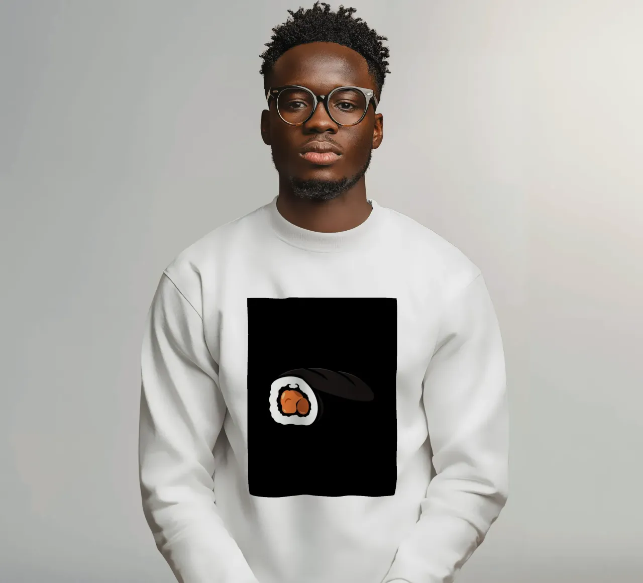 Rotolo di sushi con salmone e riso con involucro di alghe marine felpa da DesignDoodle