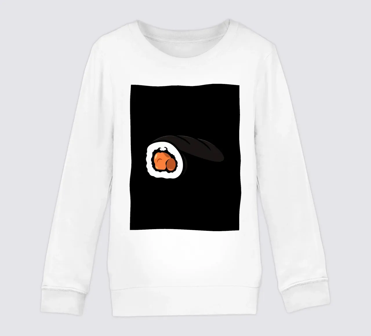 Rotolo di sushi con salmone e riso con involucro di alghe marine felpa bambino da DesignDoodle