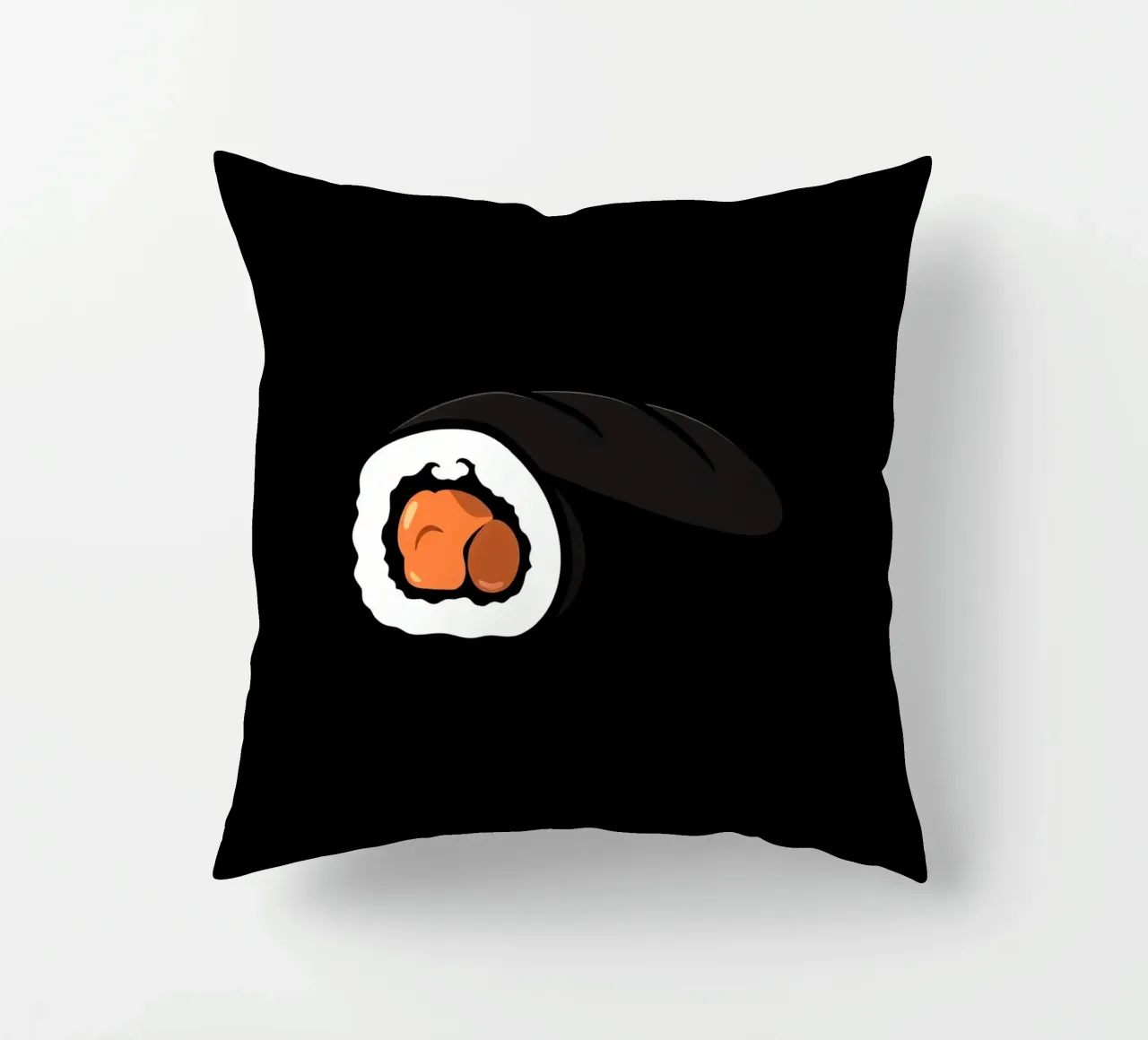 Rotolo di sushi con salmone e riso con involucro di alghe marine cuscino da DesignDoodle