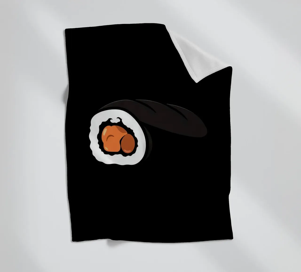 Rotolo di sushi con salmone e riso con involucro di alghe marine coperta in pile da DesignDoodle