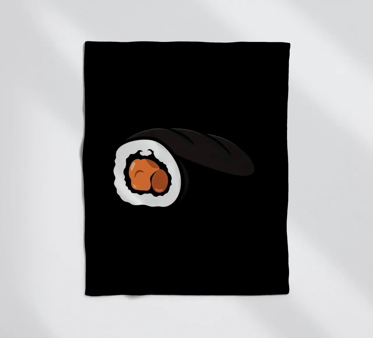 Rotolo di sushi con salmone e riso con involucro di alghe marine coperta in pile da DesignDoodle