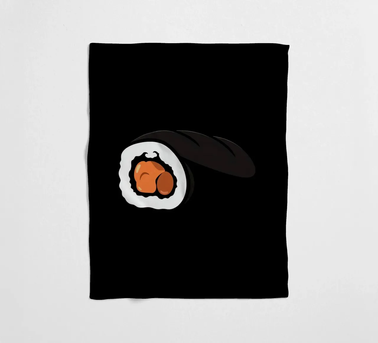 Rotolo di sushi con salmone e riso con involucro di alghe marine coperta in pile da DesignDoodle
