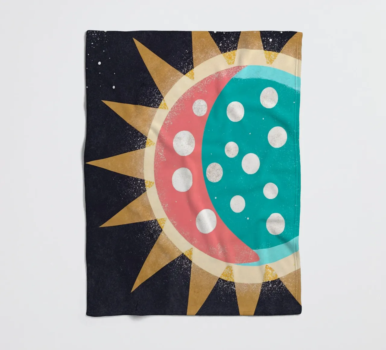 sun retro art coperta in pile da ralliness