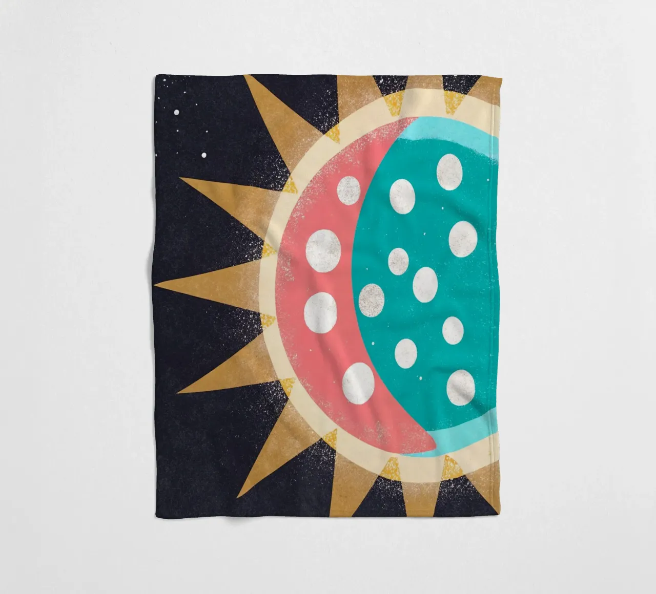 sun retro art coperta in pile da ralliness