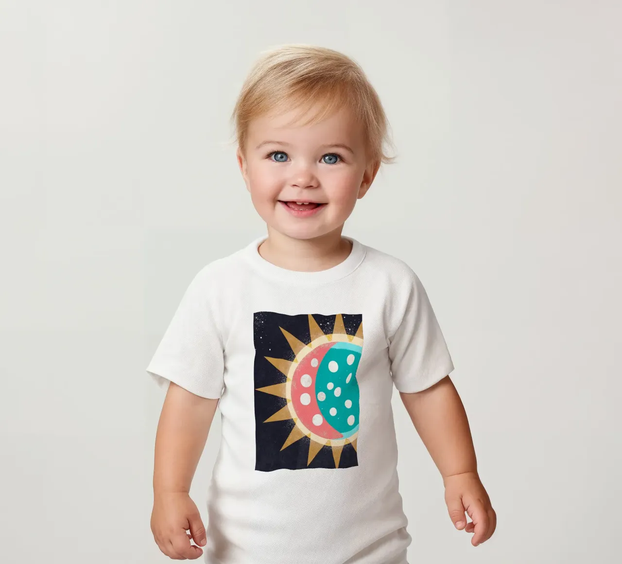 sun retro art maglietta neonato da ralliness