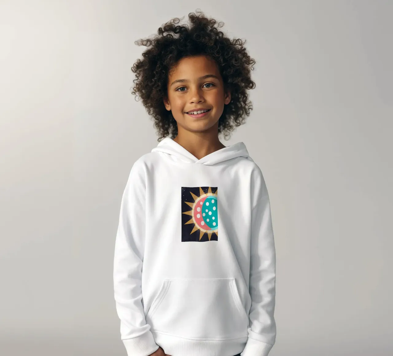 sun retro art felpa bambino con cappuccio da ralliness
