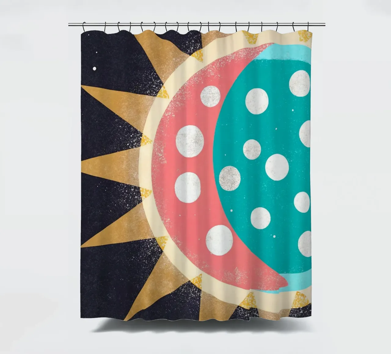sun retro art tenda da doccia da ralliness