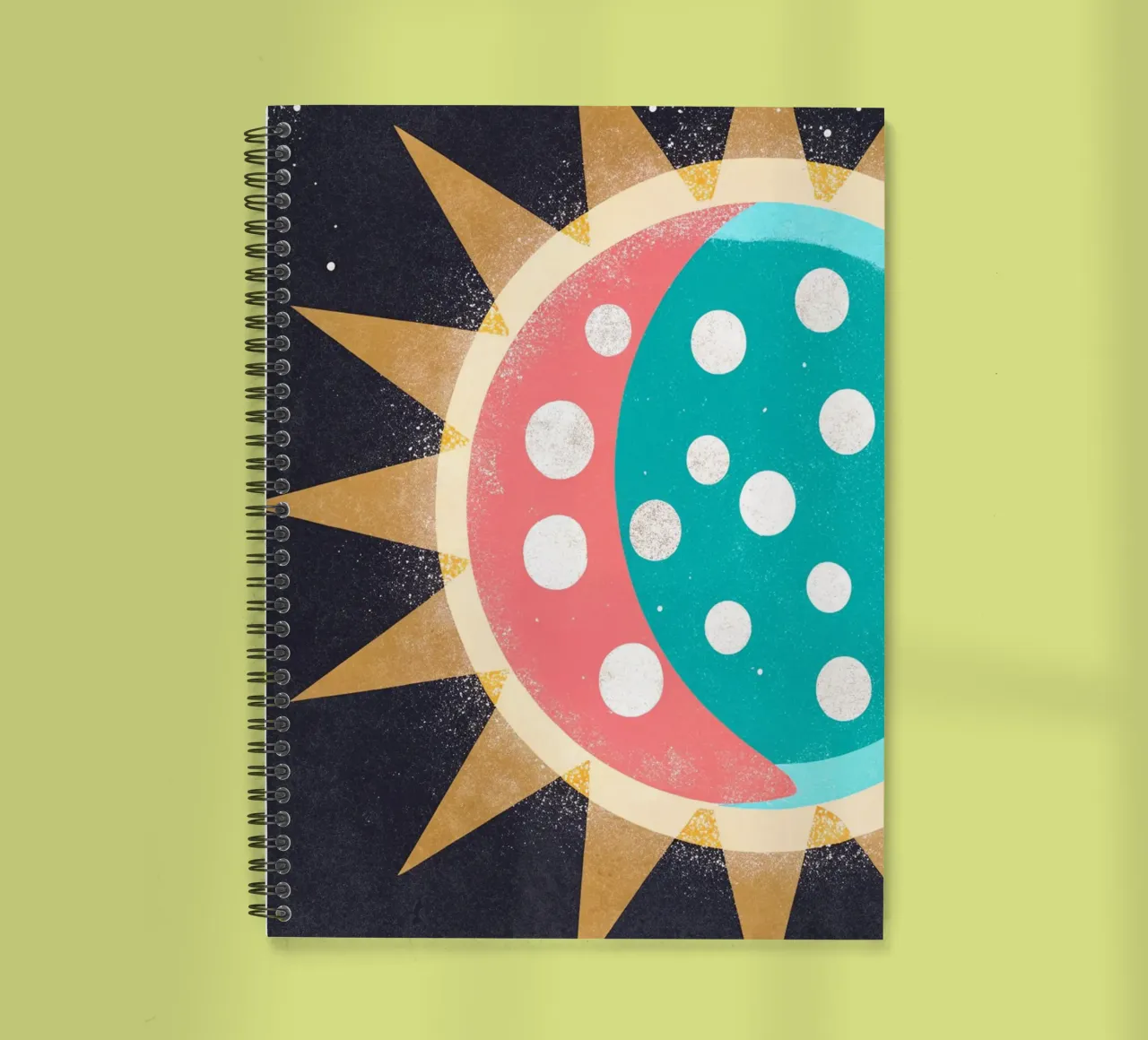 Sonne Retro-Kunst Ringbuch von ralliness