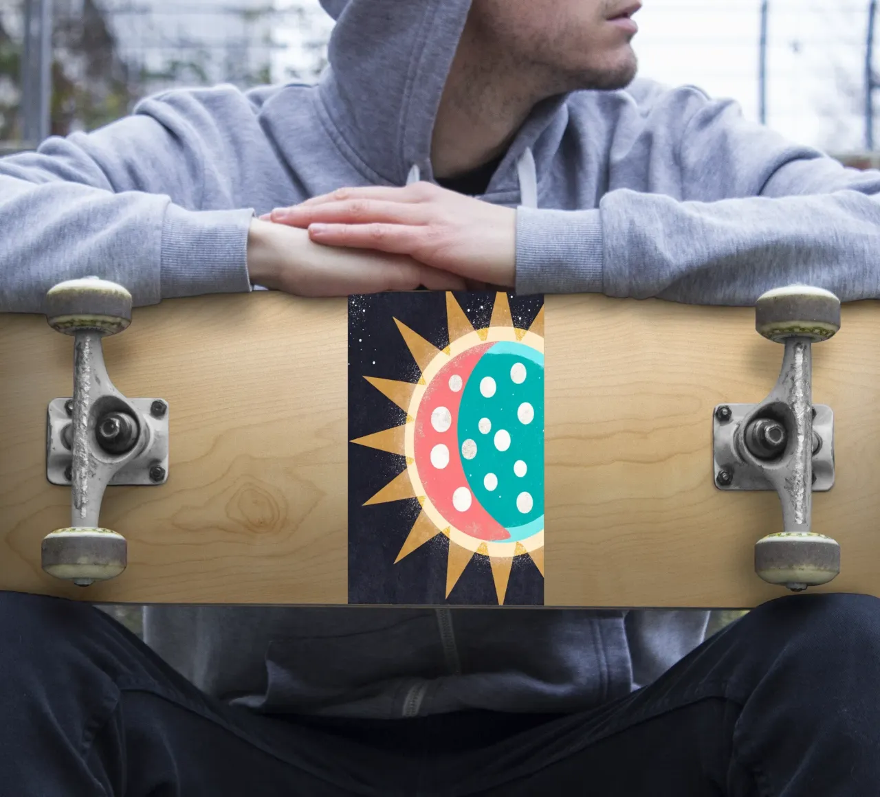Sonne Retro-Kunst Sticker von ralliness