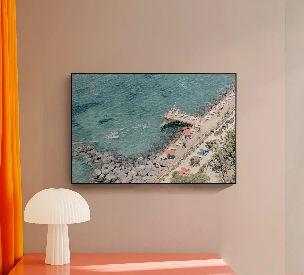 Aerial beach view in Sorrento plexiglass da photolovers
