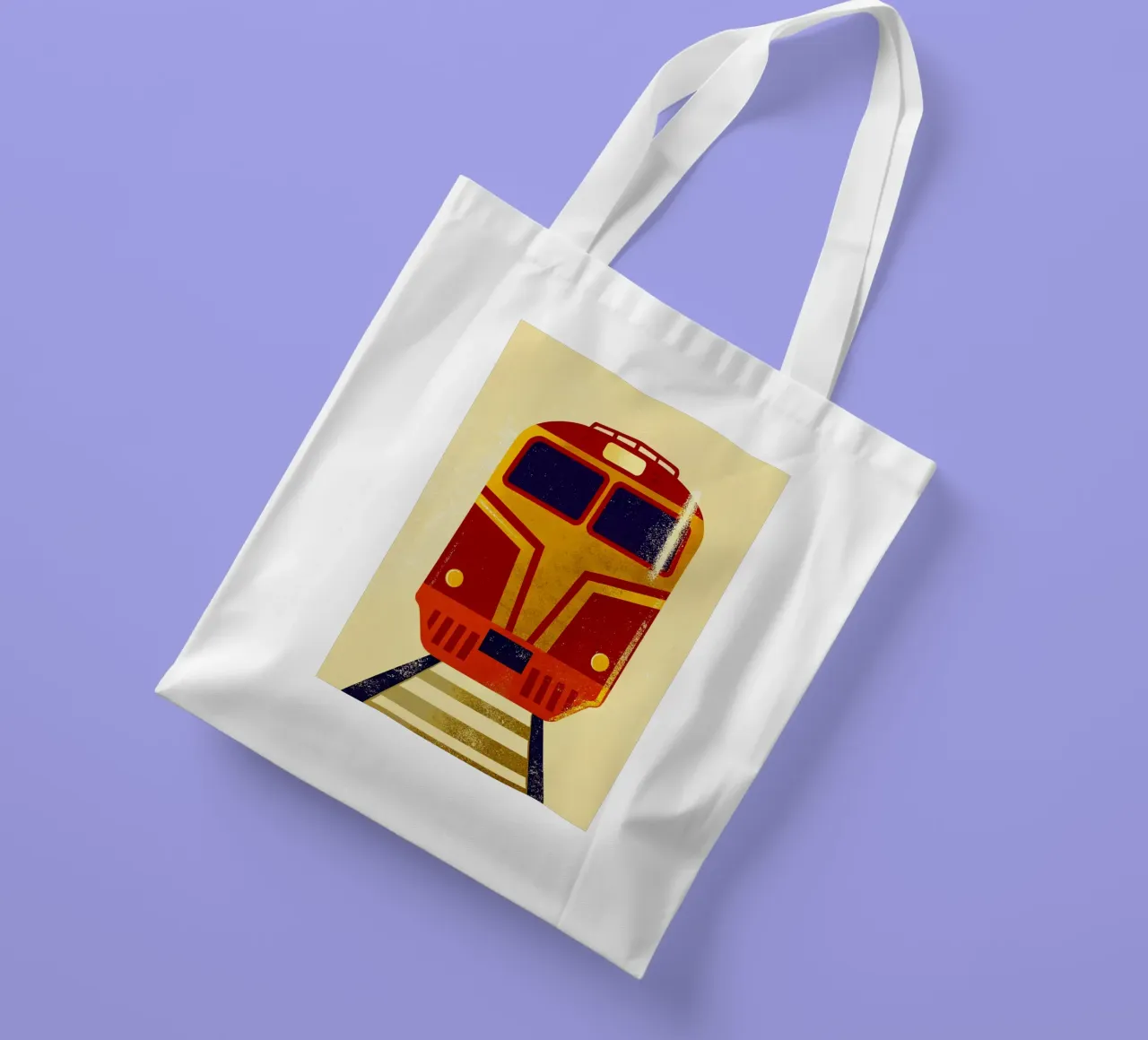 train art rétro tote bag de ralliness